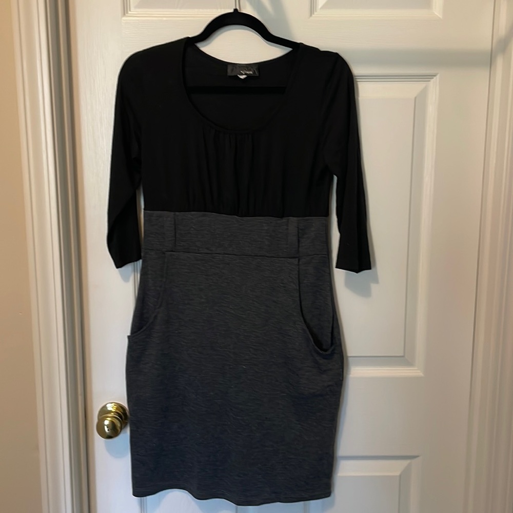 Black and gray dress